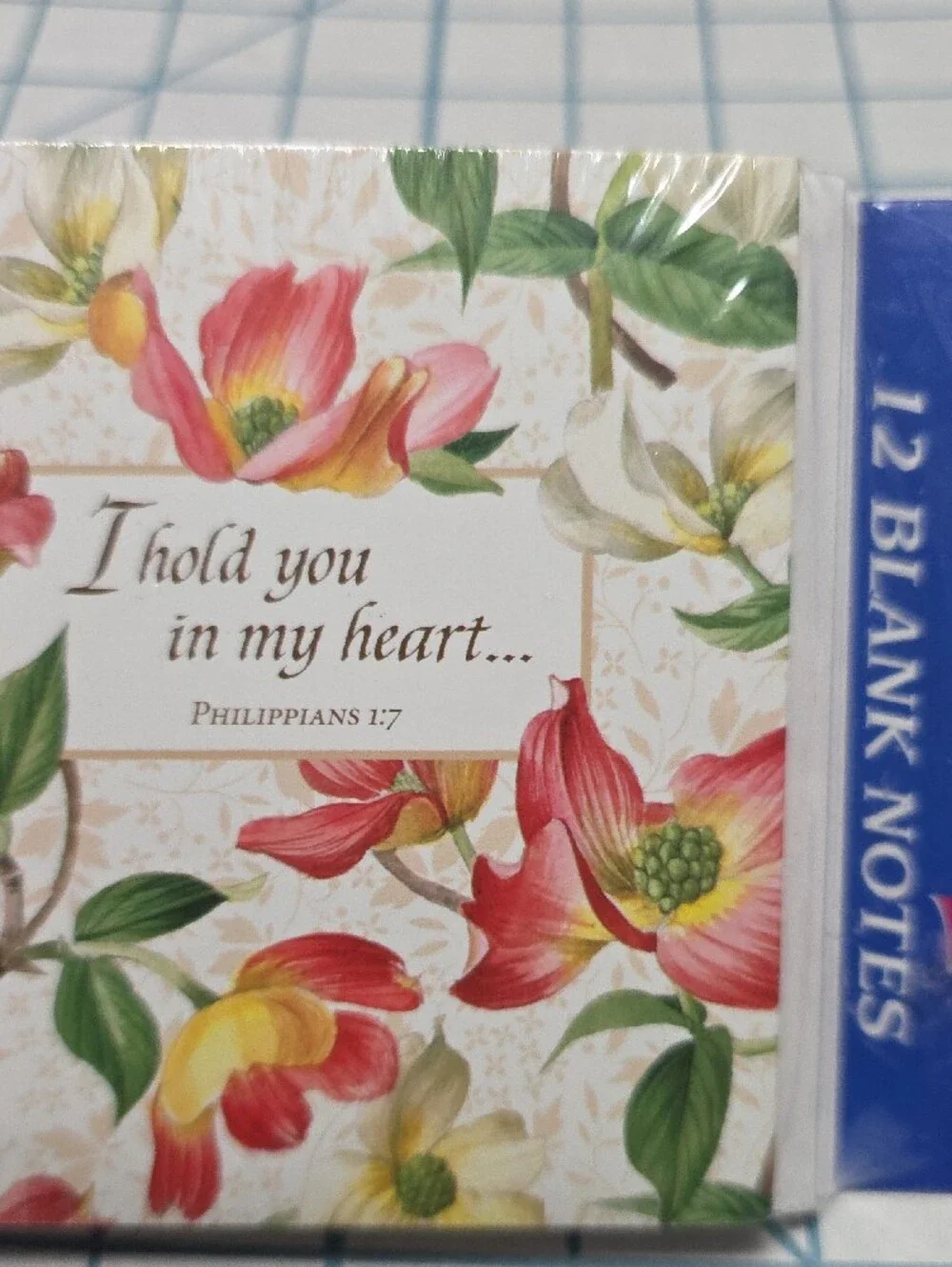 Floral 'I Hold You In My Heart' Blank Note Cards - Designer Collection Set Of 12